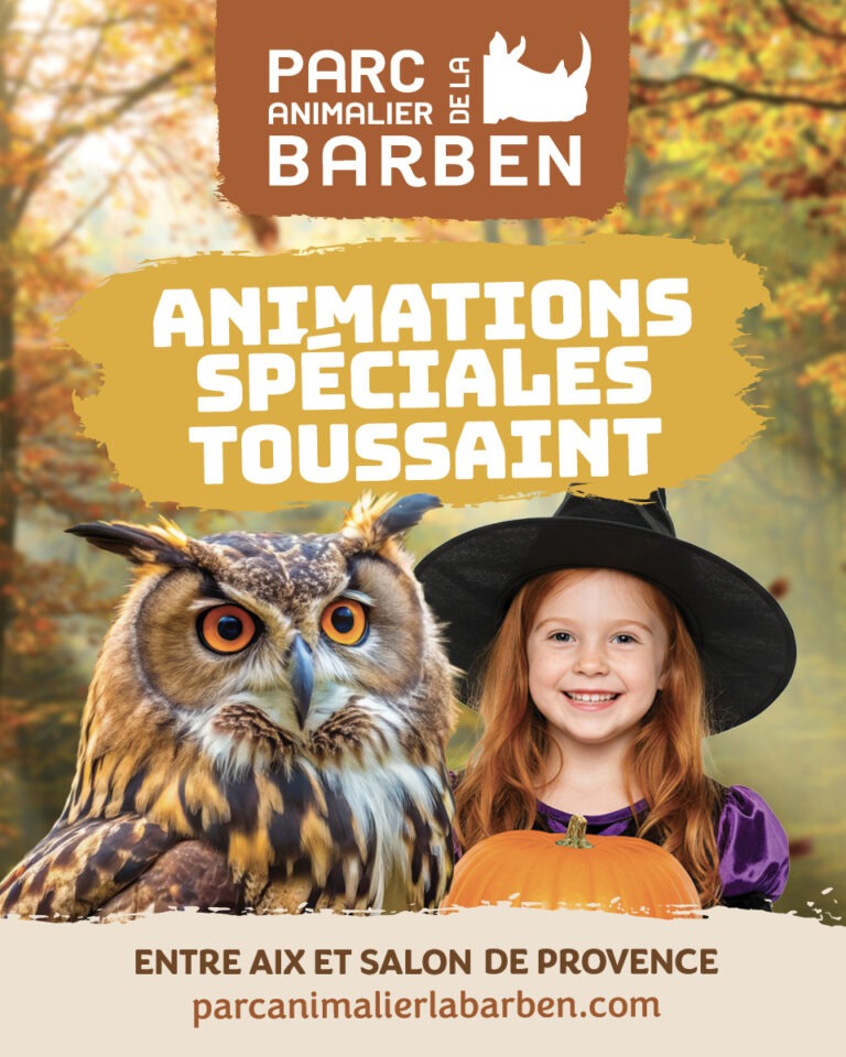 Halloween Parc animalier La Barben 2025 – décors, animations et escape game pour les vacances de la Toussaint en famille