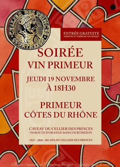 Soirée du vin primeur au Cellier des Princes